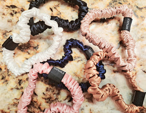 SILKQUI SKINNY 100% MULBERRY SILK SCRUNCHIE